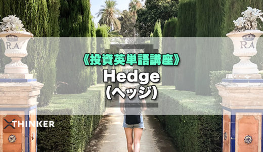 【投資英単語講座#2】Hedge（ヘッジ）