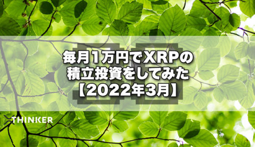 毎月1万円でXRPの積立投資をしてみた【2022年3月】《36ヶ月目》
